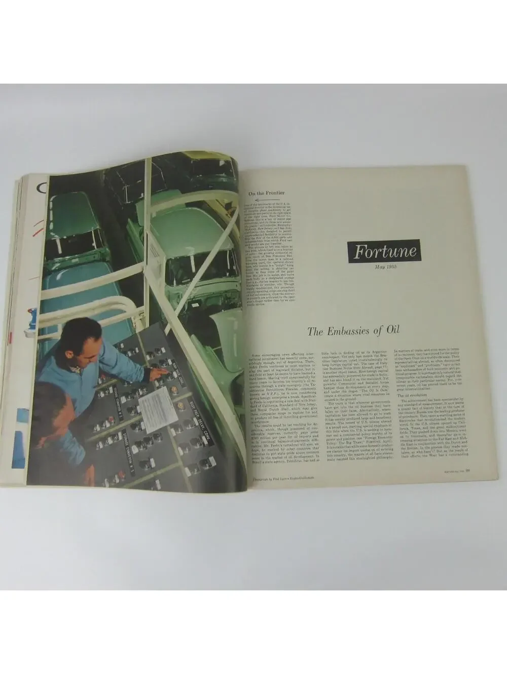 Vintage FORTUNE Magazine May 1955 Borg-Warner, Serge Rubinstein, Classic Car Ads